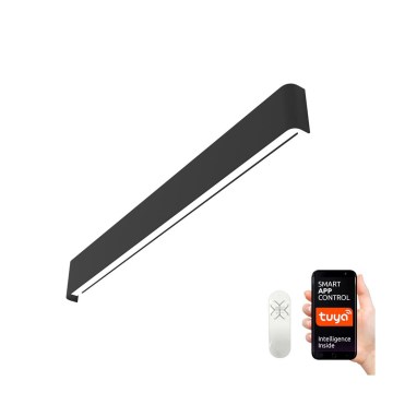 Immax NEO 07137-B - LED SMART Ljusreglerad vägglampa LINEA svart LED/40W/230V + fjärrkontroll 76 cm Tuya ZigBee
