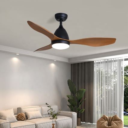 Immax NEO 07141-B - LED Takfläkt NEO LITE FRESCO LED/18W/230V Tuya Wi-Fi svart/brun + fjärrkontroll