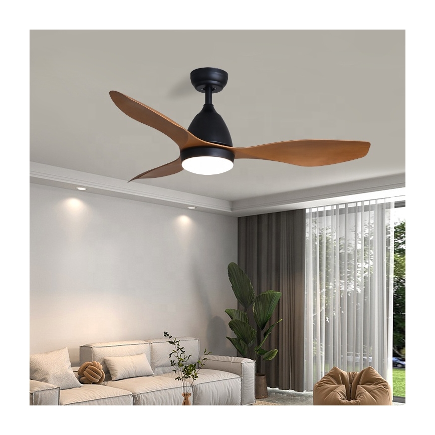 Immax NEO 07141-B - LED Takfläkt NEO LITE FRESCO LED/18W/230V Tuya Wi-Fi svart/brun + fjärrkontroll