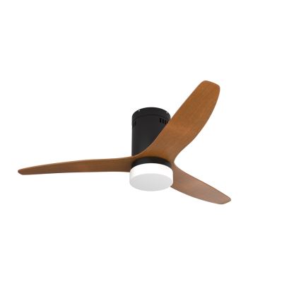 Immax NEO 07142-B - LED Takfläkt  NEO LITE VENTO LED/18W/230V Tuya Wi-Fi svart /trä  + fjärrkontroll