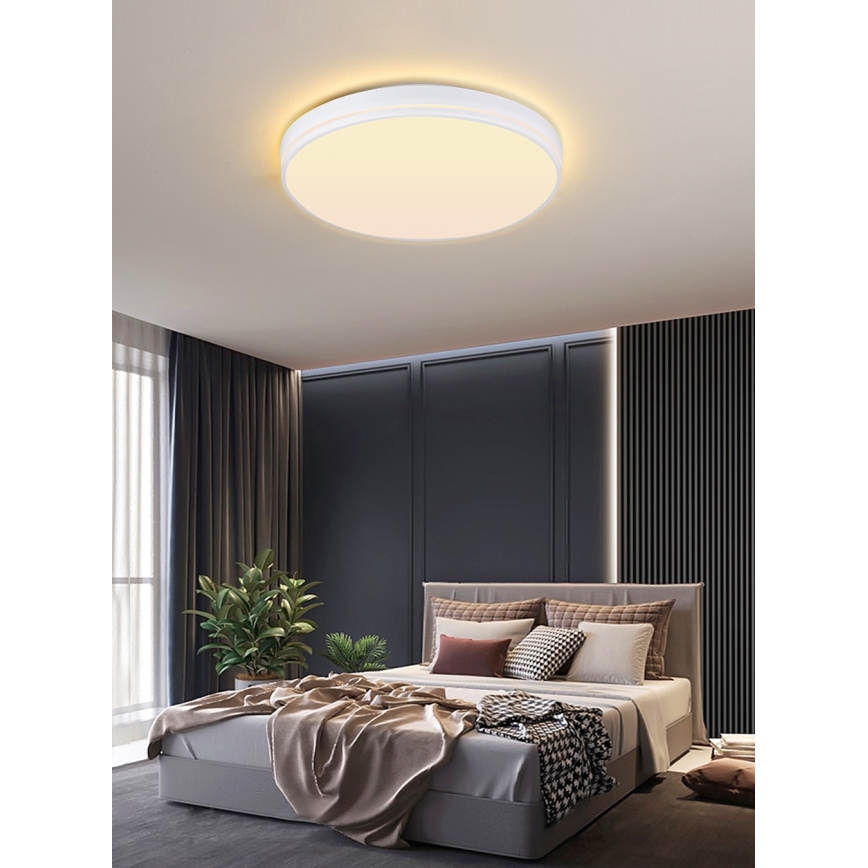 Immax NEO 07149-W40 - LED ljusreglerad taklampa  NEO LITE AREAS LED/24W/230V Tuya Wi-Fi vit  + fjärrkontroll