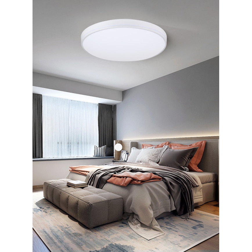 Immax NEO 07149-W51 - LED ljusreglerad taklampa  NEO LITE AREAS LED/48W/230V Tuya Wi-Fi vit  + fjärrkontroll