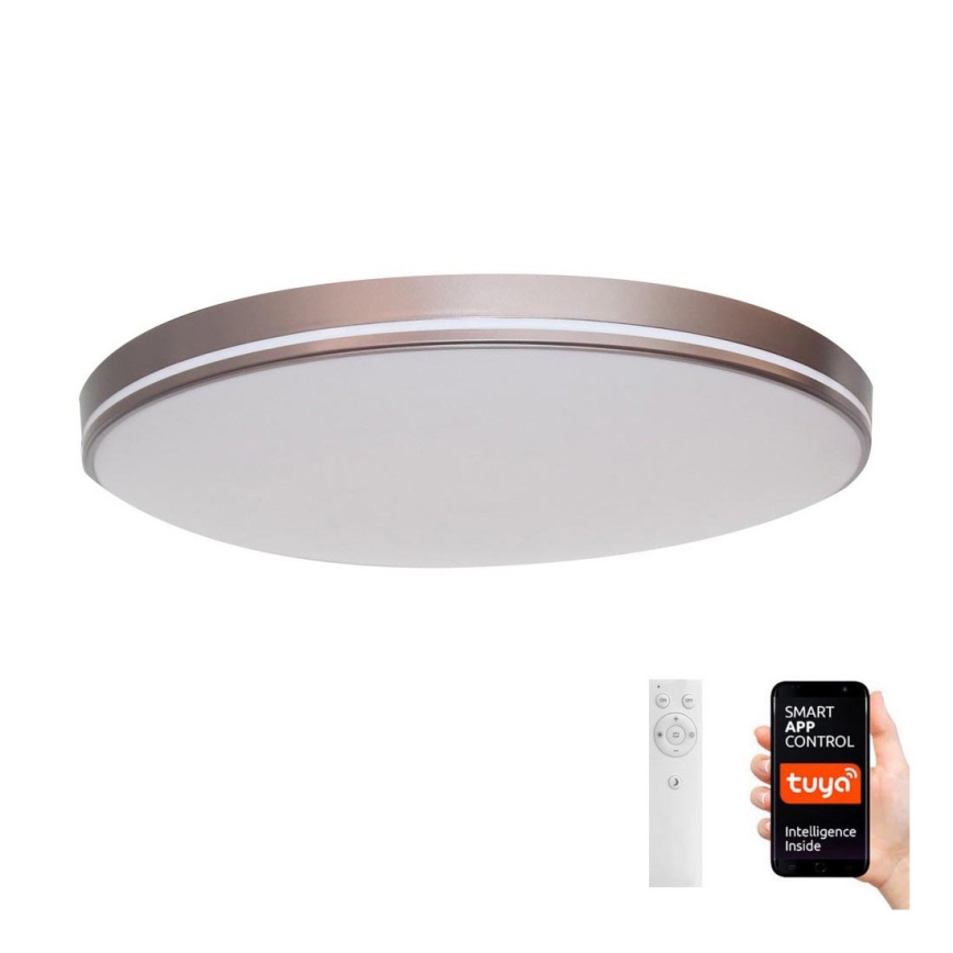 Immax NEO 07150-C51 - LED ljusreglerad taklampa  NEO LITE AREAS LED/48W/230V Tuya Wi-Fi brun  + fjärrkontroll 
