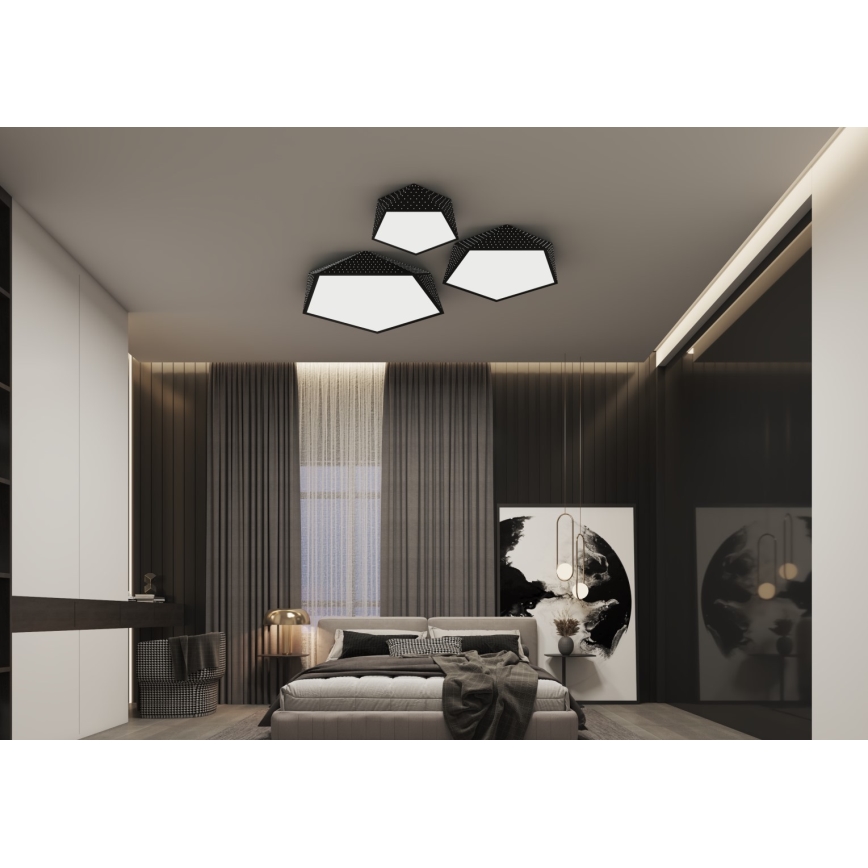 Immax NEO 07151-B80 - LED Dimbar taklampa BRILIANT LED/56W/230V Wi-Fi Tuya svart+ fjärrkontroll