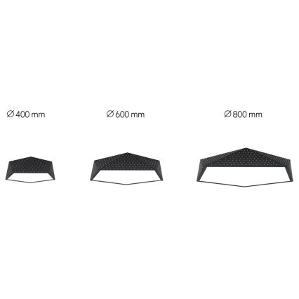 Immax NEO 07151-B80 - LED Dimbar taklampa BRILIANT LED/56W/230V Wi-Fi Tuya svart+ fjärrkontroll