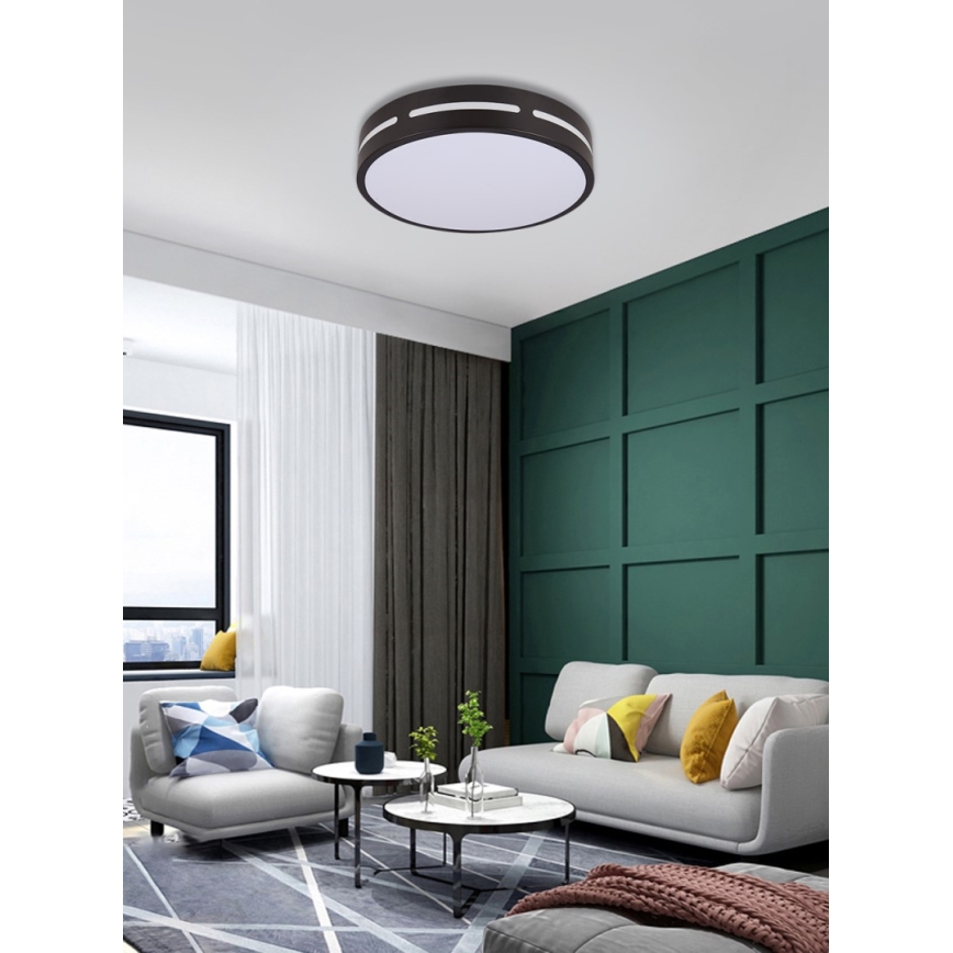 Immax NEO 07152-B40 - LED Dimbar lampa NEO LITE PERFECTO LED/24W/230V Wi-Fi Tuya svart+ fjärrkontroll