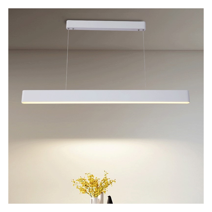 Immax NEO 07157-W120X - LED RGB+CCT Ljusreglerad ljuskrona på textilsladd MILANO LED/40W/230V Tuya vit