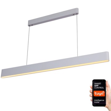 Immax NEO 07157-W120X - LED RGB+CCT Ljusreglerad ljuskrona på textilsladd MILANO LED/40W/230V Tuya vit