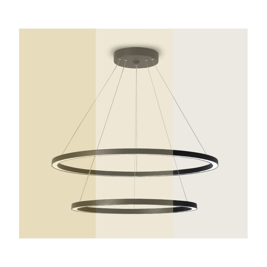 Immax NEO 07158-B80-60 - LED ljusreglerad ljuskrona på snöre FINO LED/93W/230V Tuya svart + fjärrkontroll