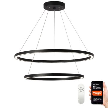 Immax NEO 07158-B80-60 - LED ljusreglerad ljuskrona på snöre FINO LED/93W/230V Tuya svart + fjärrkontroll