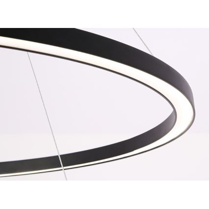 Immax NEO 07158-B80 - LED ljusreglerad ljuskrona på snöre FINO LED/60W/230V Tuya svart + fjärrkontroll