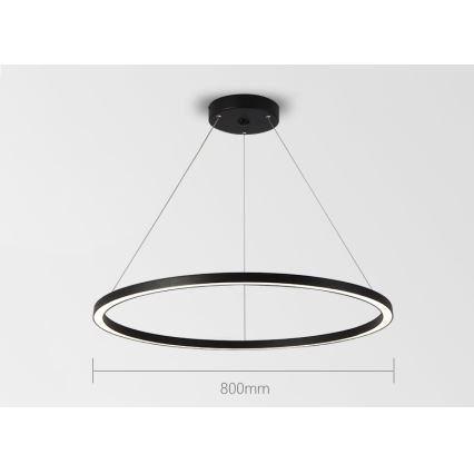 Immax NEO 07158-B80 - LED ljusreglerad ljuskrona på snöre FINO LED/60W/230V Tuya svart + fjärrkontroll