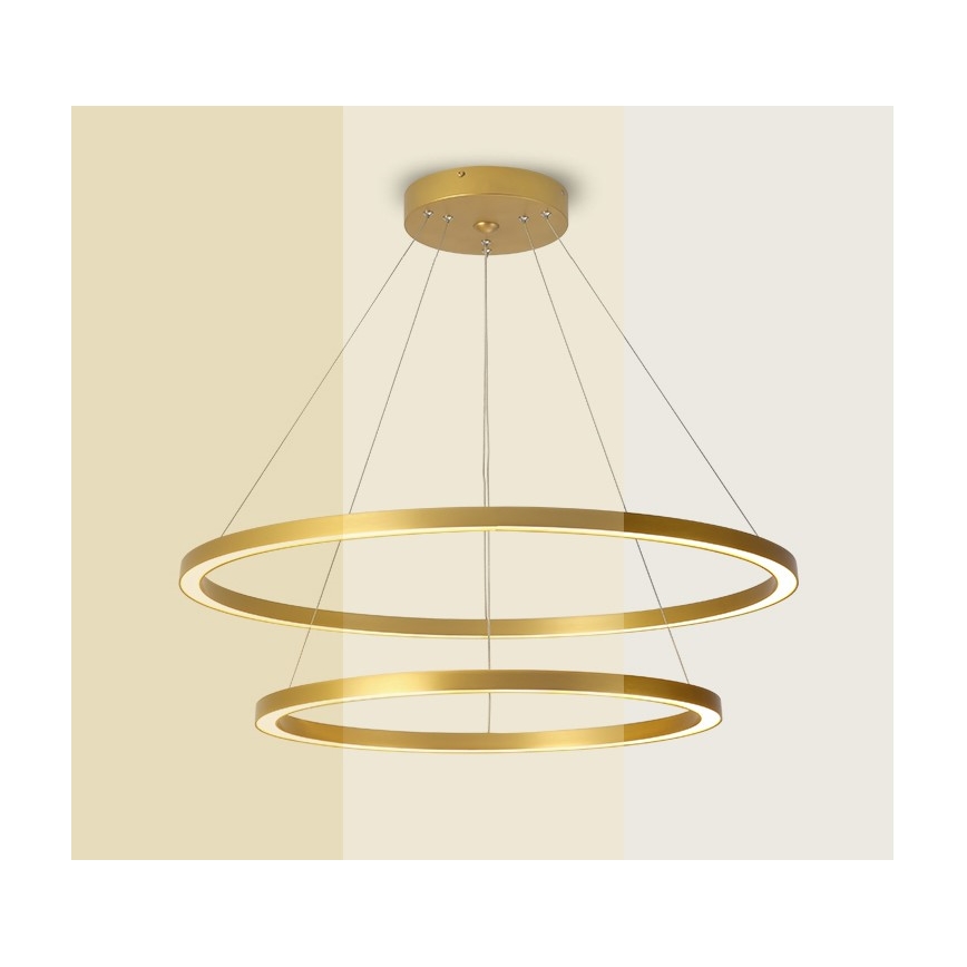 Immax NEO 07159-G80-60 - LED dimbar taklampa FINO LED/93W/230V Tuya guld + fjärrkontroll