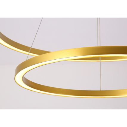 Immax NEO 07159-G80-60 - LED ljusreglerad ljuskrona på snöre FINO LED/93W/230V Tuya gyllene + fjärrkontroll