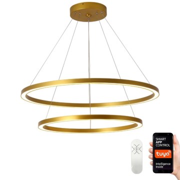 Immax NEO 07159-G80-60 - LED ljusreglerad ljuskrona på snöre FINO LED/93W/230V Tuya gyllene + fjärrkontroll