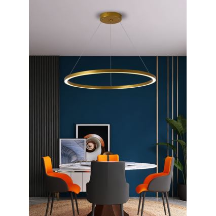 Immax NEO 07159-G80 - LED ljusreglerad ljuskrona på snöre FINO LED/60W/230V Tuya gyllene + fjärrkontroll