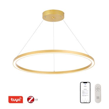 Immax NEO 07159-G80 - LED ljusreglerad ljuskrona på snöre FINO LED/60W/230V Tuya gyllene + fjärrkontroll
