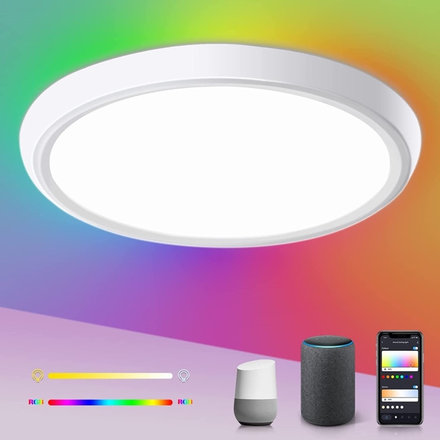 Immax NEO 07164-40 - LED RGB+CCT Ljusreglerad taklampa NEO LITE TUDO LED/50W/230V Wi-Fi Tuya +remote kontroll