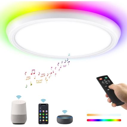 Immax NEO 07164-40 - LED RGB+CCT Ljusreglerad taklampa NEO LITE TUDO LED/50W/230V Wi-Fi Tuya +remote kontroll