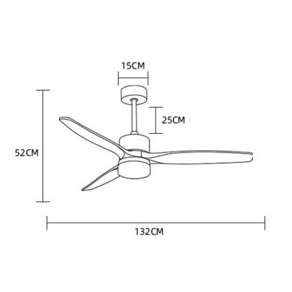 Immax NEO 07165-S - LED takfläkt ELEGANTE LED/18W/230V ek Wi-Fi Tuya + fjärrkontroll