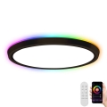 Immax NEO 07166-B40 - LED RGB+CCT dimbar taklampa NEO LITE TUDO LED/50W/230V Wi-Fi Tuya svart + fjärrkontroll