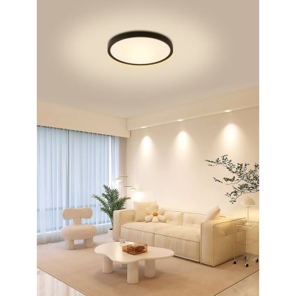Immax NEO 07166-B40 - LED RGB+CCT dimbar taklampa NEO LITE TUDO LED/50W/230V Wi-Fi Tuya svart + fjärrkontroll