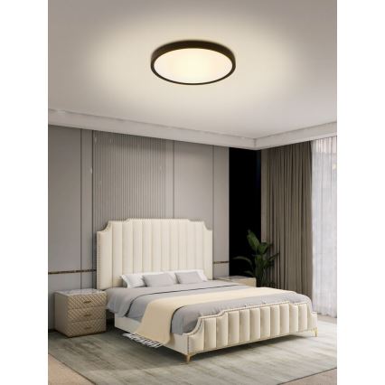 Immax NEO 07166-B40 - LED RGB+CCT Ljusreglerad taklampa NEO LITE TUDO LED/50W/230V Wi-Fi Tuya svart + fjärrkontroll