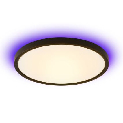 Immax NEO 07166-B40 - LED RGB+CCT Ljusreglerad taklampa NEO LITE TUDO LED/50W/230V Wi-Fi Tuya svart + fjärrkontroll