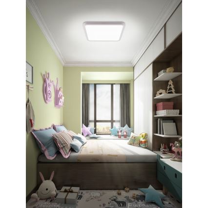 Immax NEO 07168-W40 - LED RGB+CCT Ljusreglerad taklampa NEO LITE TUDO LED/50W/230V Wi-Fi Tuya vit + fjärrkontroll