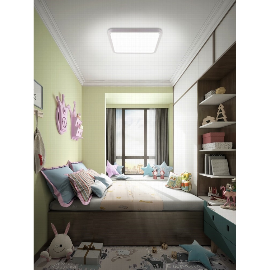 Immax NEO 07168-W40 - LED RGB+CCT Ljusreglerad taklampa NEO LITE TUDO LED/50W/230V Wi-Fi Tuya vit + fjärrkontroll