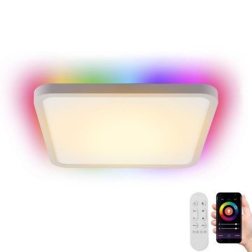 Immax NEO 07168-W40 - LED RGB+CCT Ljusreglerad taklampa NEO LITE TUDO LED/50W/230V Wi-Fi Tuya vit + fjärrkontroll