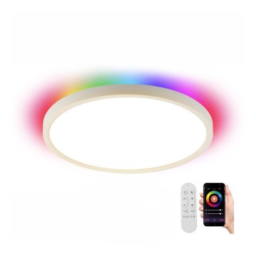 Immax NEO 07169-W60 - LED RGB+CCT Ljusreglerad taklampa NEO LITE TUDO 65W/230V 2700-6500K Wi-Fi Tuya + fjärrkontroll vit