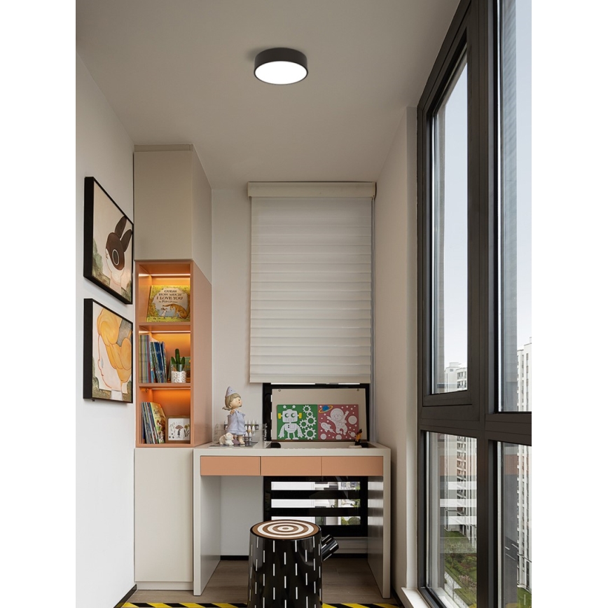 Immax NEO 07200L - LED Dimbar taklampa RONDATE LED/18W/230V 3000-6000K diameter 25 cm svart Tuya + fjärrkontroll