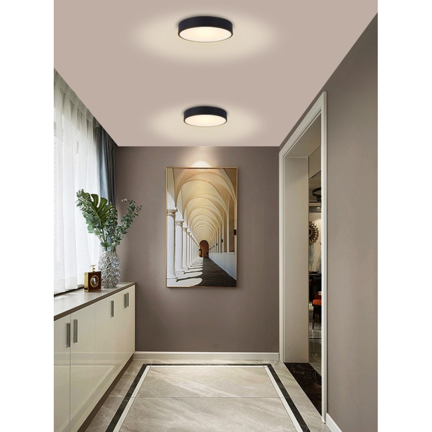 Immax NEO 07201L - LED Dimbar taklampa RONDATE LED/28W/230V svart Tuya + fjärrkontroll