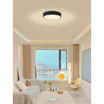 Immax NEO 07201L - LED Dimbar taklampa RONDATE LED/28W/230V svart Tuya + fjärrkontroll