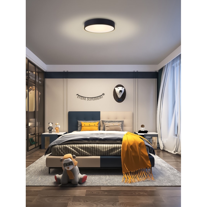 Immax NEO 07201L - LED Dimbar taklampa RONDATE LED/28W/230V svart Tuya + fjärrkontroll