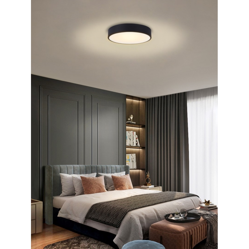 Immax NEO 07201L - LED Dimbar taklampa RONDATE LED/28W/230V svart Tuya + fjärrkontroll