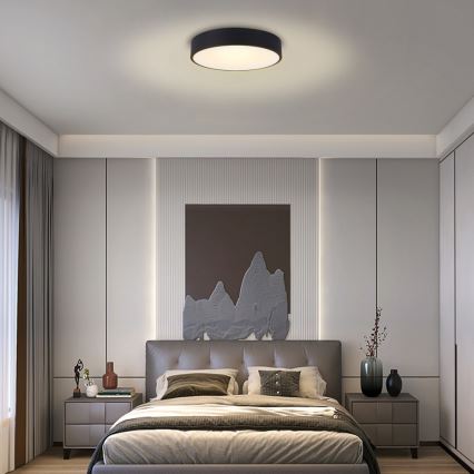 Immax NEO 07201L - LED Dimbar taklampa RONDATE LED/28W/230V svart Tuya + fjärrkontroll