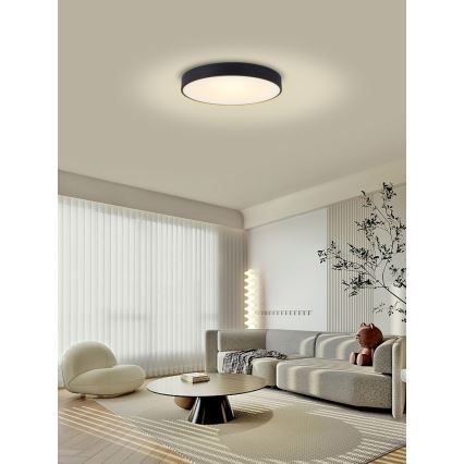 Immax NEO 07202L - LED Dimbar taklampa RONDATE LED/53W/230V svart Tuya + fjärrkontroll