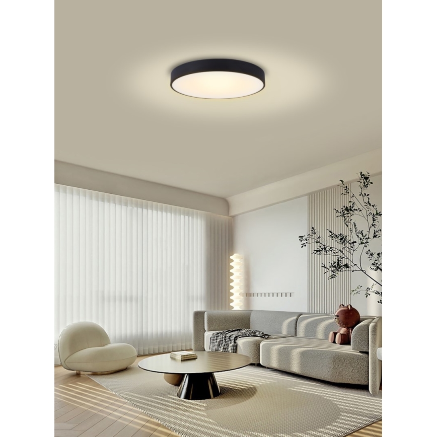 Immax NEO 07202L - LED Dimbar taklampa RONDATE LED/53W/230V svart Tuya + fjärrkontroll