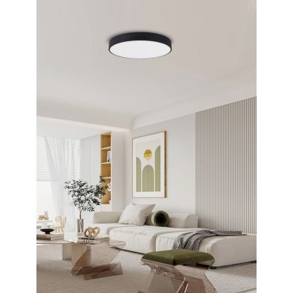 Immax NEO 07202L - LED Dimbar taklampa RONDATE LED/53W/230V svart Tuya + fjärrkontroll