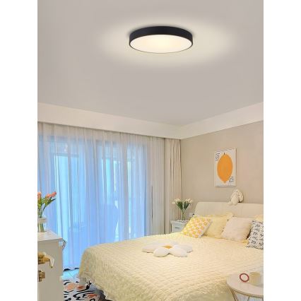 Immax NEO 07202L - LED Dimbar taklampa RONDATE LED/53W/230V svart Tuya + fjärrkontroll