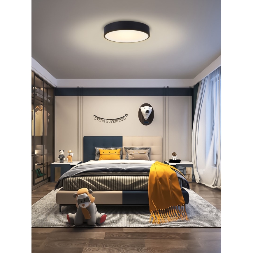 Immax NEO 07202L - LED Dimbar taklampa RONDATE LED/53W/230V svart Tuya + fjärrkontroll