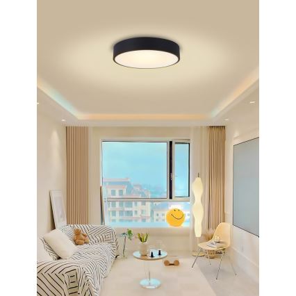 Immax NEO 07202L - LED Dimbar taklampa RONDATE LED/53W/230V svart Tuya + fjärrkontroll