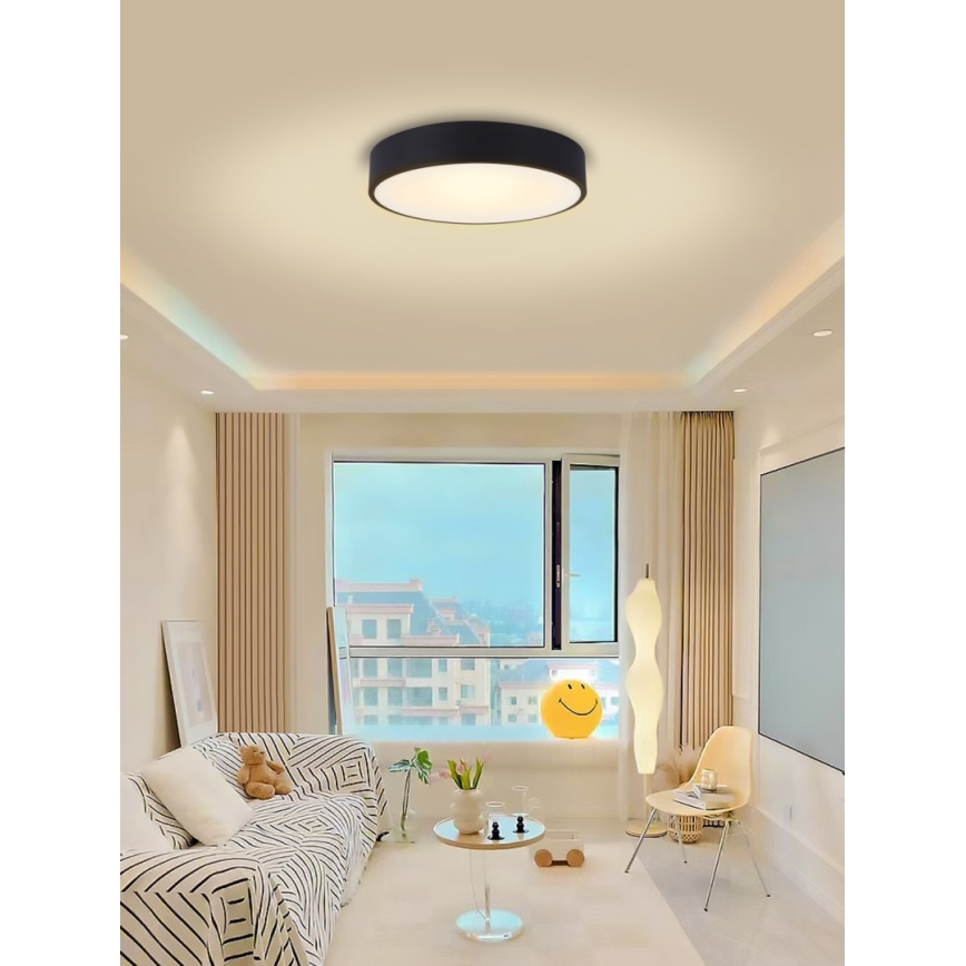 Immax NEO 07202L - LED Dimbar taklampa RONDATE LED/53W/230V svart Tuya + fjärrkontroll