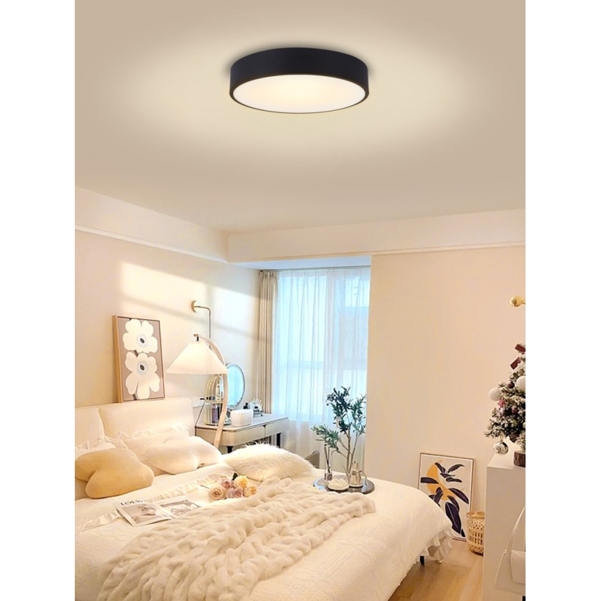 Immax NEO 07202L - LED Dimbar taklampa RONDATE LED/53W/230V svart Tuya + fjärrkontroll