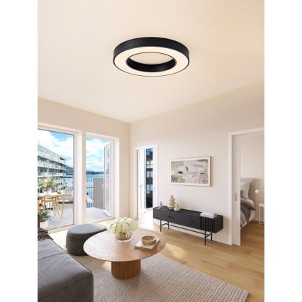 Immax NEO 07209L - LED Dimbar taklampa PASTEL LED/53W/230V 60 cm svart Tuya + fjärrkontroll