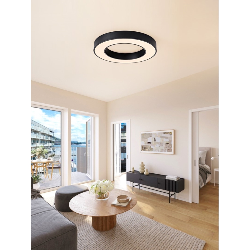 Immax NEO 07209L - LED Dimbar taklampa PASTEL LED/53W/230V 60 cm svart Tuya + fjärrkontroll