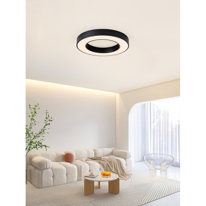 Immax NEO 07209L - LED Dimbar taklampa PASTEL LED/53W/230V 60 cm svart Tuya + fjärrkontroll