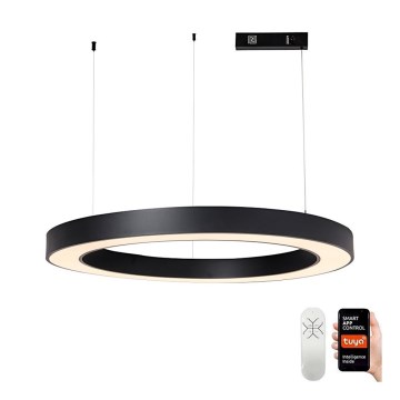 Immax NEO 07211L - LED ljusreglerad ljuskrona på textilsladd PASTEL LED/68W/230V 2700-6500K Tuya svart + fjärrkontroll